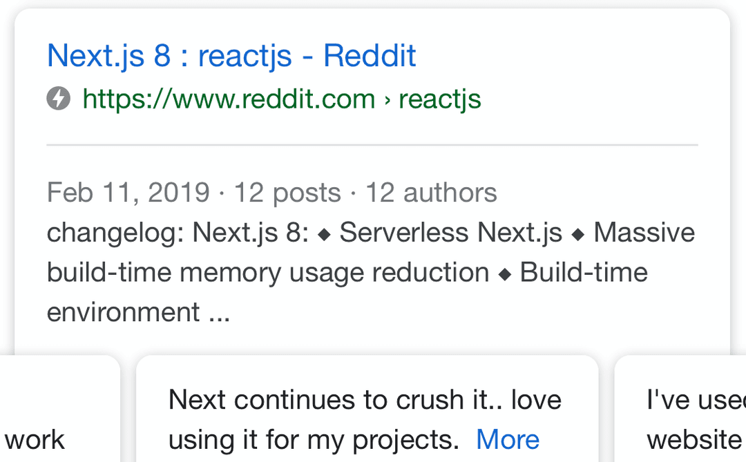 Image of Reddit using AMP to better SEO