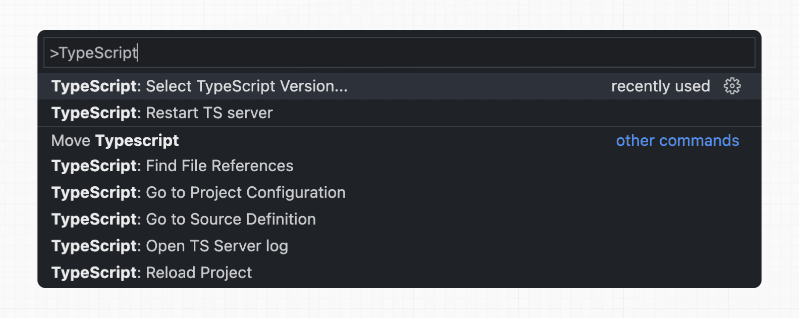 TypeScript Command Palette