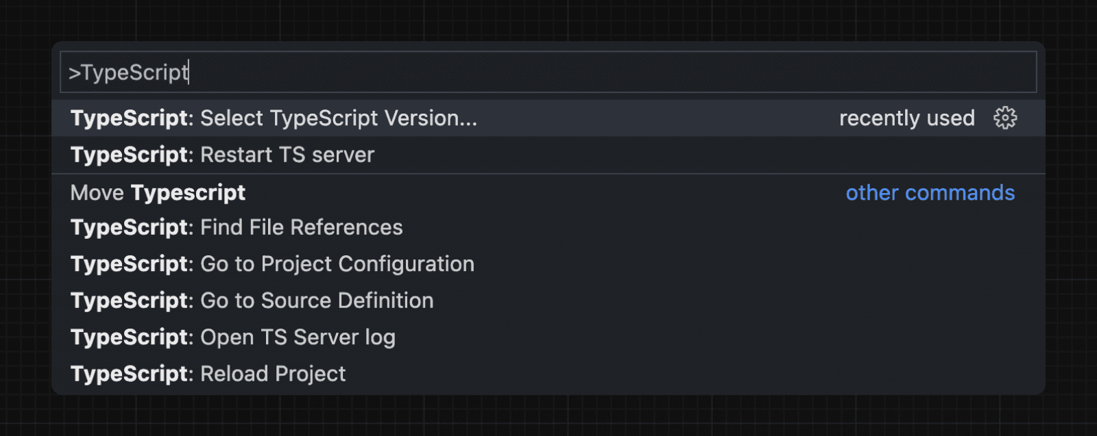 TypeScript Command Palette